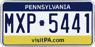 PA license plate MXP5441