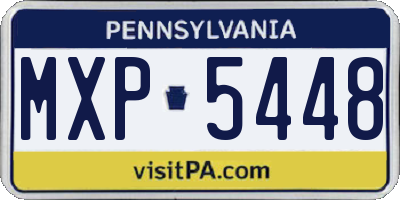 PA license plate MXP5448