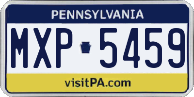 PA license plate MXP5459