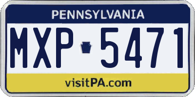 PA license plate MXP5471