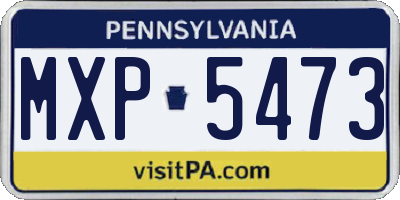 PA license plate MXP5473
