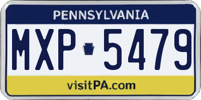 PA license plate MXP5479
