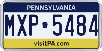 PA license plate MXP5484