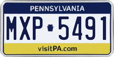 PA license plate MXP5491
