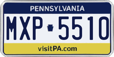 PA license plate MXP5510