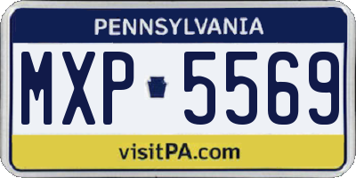 PA license plate MXP5569