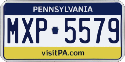 PA license plate MXP5579