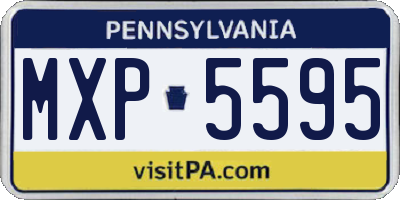 PA license plate MXP5595
