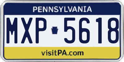 PA license plate MXP5618