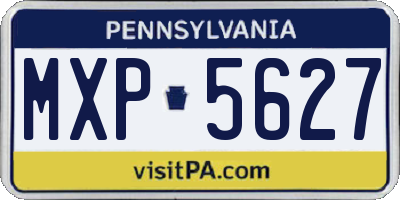 PA license plate MXP5627