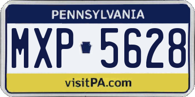 PA license plate MXP5628