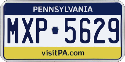 PA license plate MXP5629