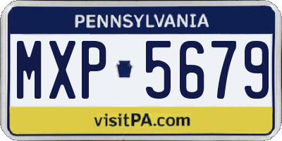 PA license plate MXP5679