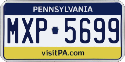 PA license plate MXP5699