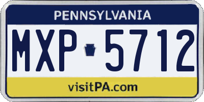 PA license plate MXP5712