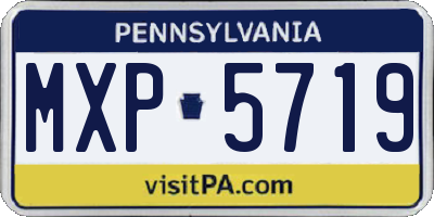 PA license plate MXP5719