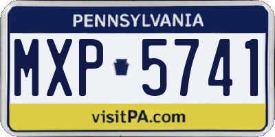 PA license plate MXP5741