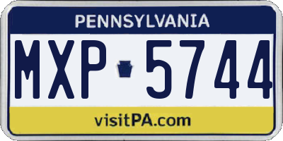 PA license plate MXP5744