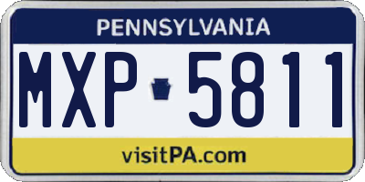 PA license plate MXP5811