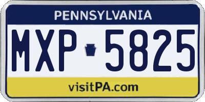 PA license plate MXP5825