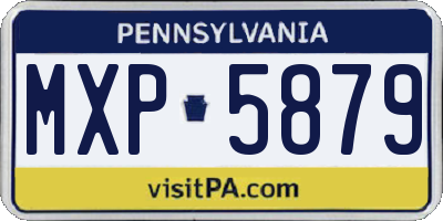 PA license plate MXP5879
