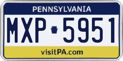 PA license plate MXP5951