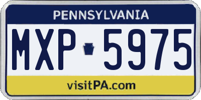 PA license plate MXP5975