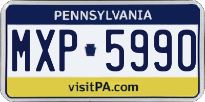 PA license plate MXP5990