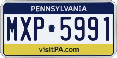 PA license plate MXP5991