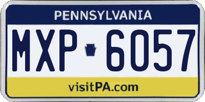 PA license plate MXP6057