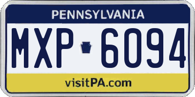 PA license plate MXP6094