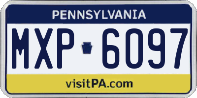 PA license plate MXP6097