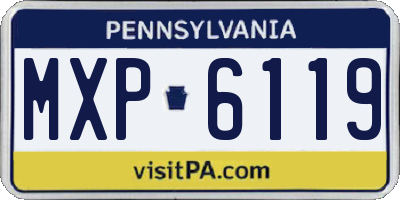 PA license plate MXP6119
