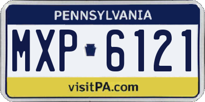PA license plate MXP6121