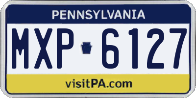 PA license plate MXP6127