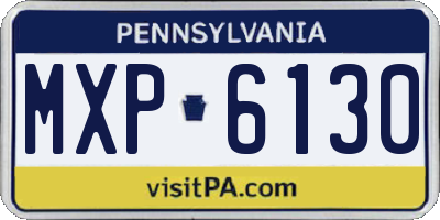 PA license plate MXP6130