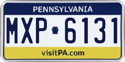 PA license plate MXP6131