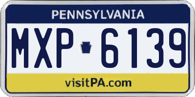 PA license plate MXP6139