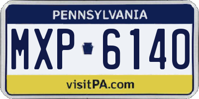 PA license plate MXP6140