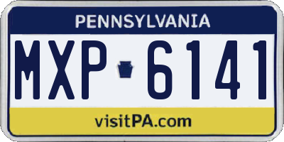 PA license plate MXP6141