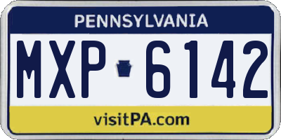 PA license plate MXP6142