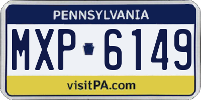 PA license plate MXP6149