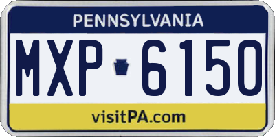 PA license plate MXP6150