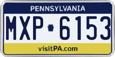 PA license plate MXP6153