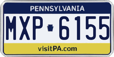 PA license plate MXP6155