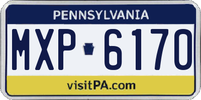 PA license plate MXP6170
