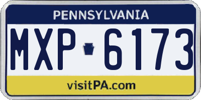 PA license plate MXP6173