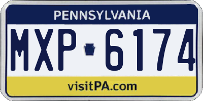 PA license plate MXP6174