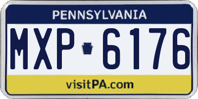 PA license plate MXP6176