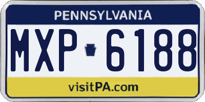 PA license plate MXP6188